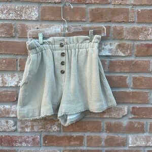 NWT Something Navy Burlap Paperbag Shorts